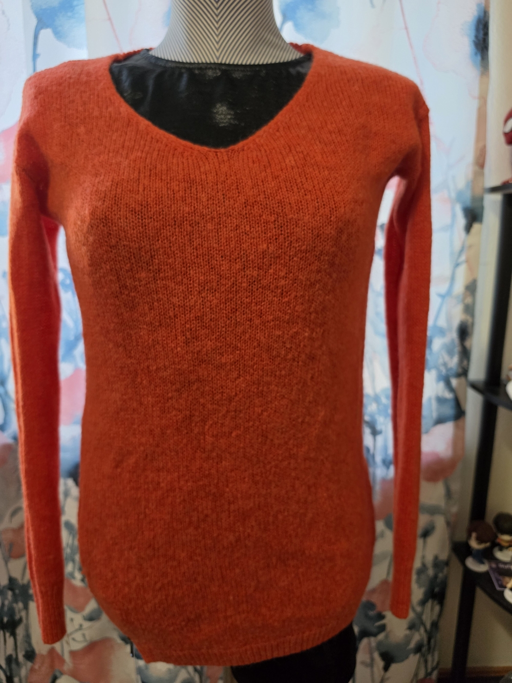 bp Bright Orange V-Neck Sweater